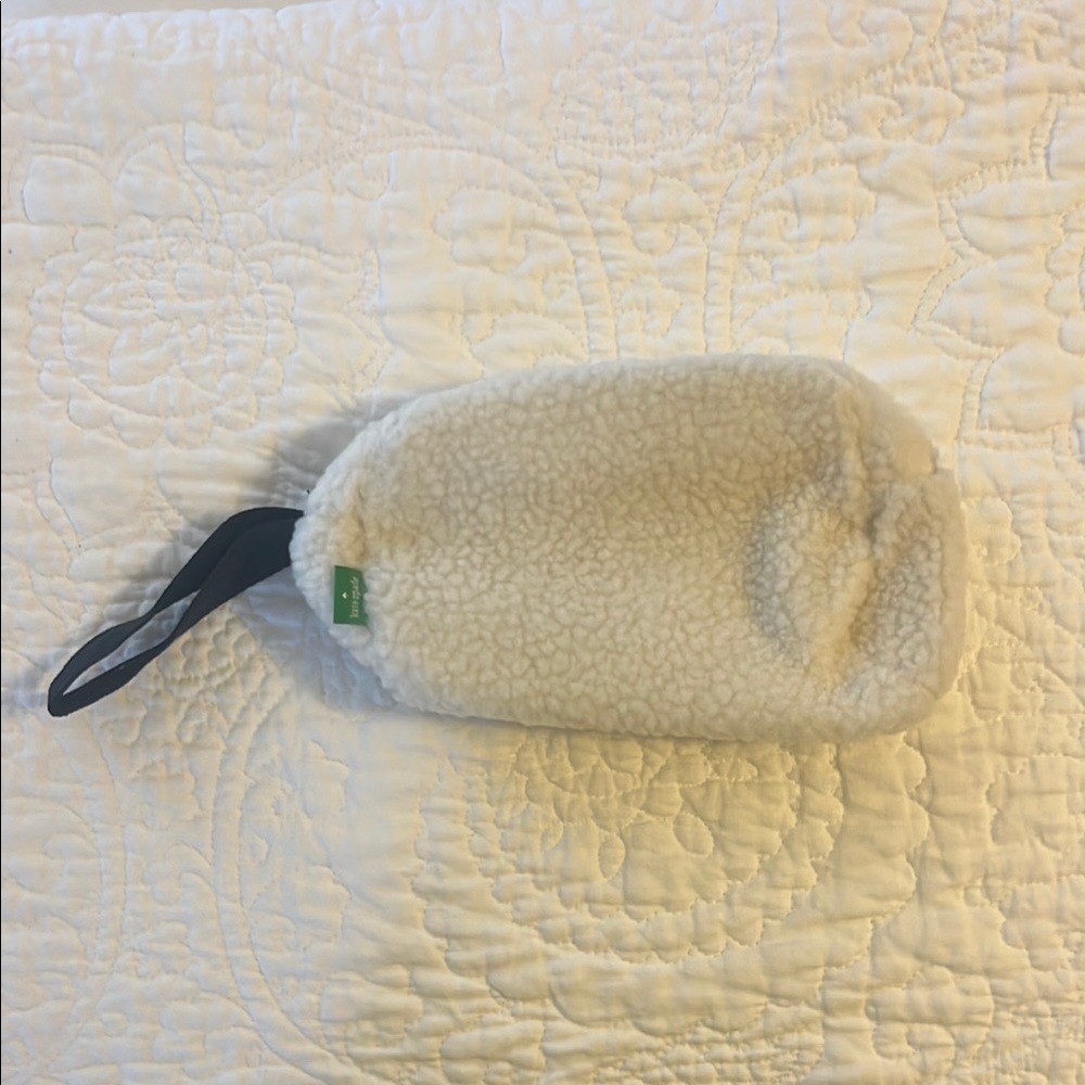 Cream Sherpa Wristlet Kate Spade